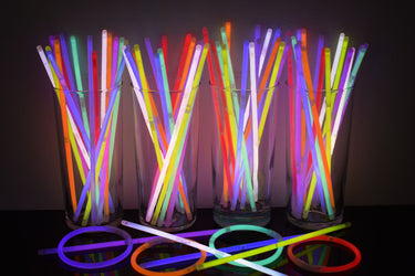 8 inch Premium 9 Color Assorted Glow Stick Bracelets- 100 per package